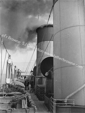 SS SCOTIA BOAT DECK FROM BRIDGE